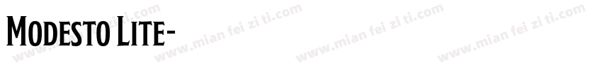 Modesto Lite字体转换